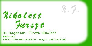 nikolett furszt business card